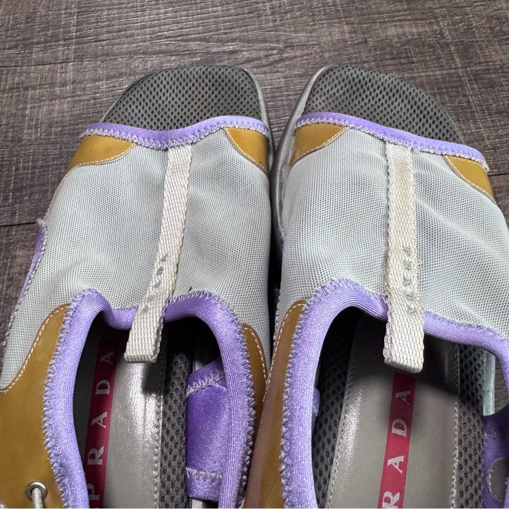 Prada Gray and Yellow Open-Toe Sandals - Picture 5 of 10